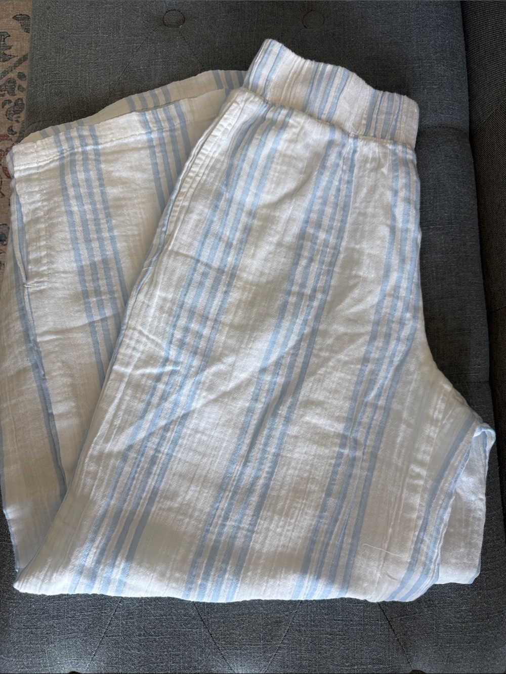 L.L.Bean Stripe Cloud Gauze Wide Leg Pant Women’s Size XS New - Picture 5 of 8